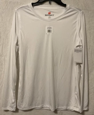 NUEVO CON ETIQUETAS Camisa Hanes Sport Unisex Active Gear Manga Larga Blanca Talla Mediana Foto 1 de 4