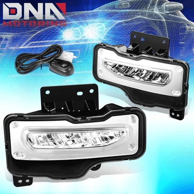 Para 2016-2019 GMC Sierra 1500 lente transparente limitada lâmpadas de farol de neblina de LED com interruptor - Imagem 1 de 4