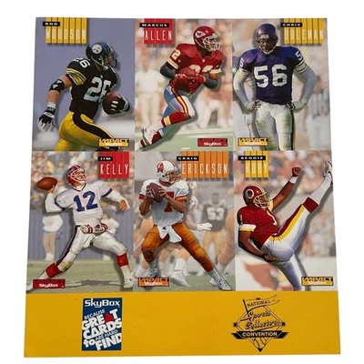1994 SkyBox Impact Football Uncut Sheet Rod Woodson Marcus Allen - Image 1 of 4