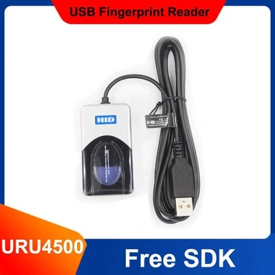 HID Digital Personal Biometric Scanner Finger Reader URU4500 Free SDK Optical - Image 1 of 4