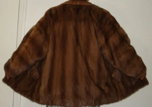 Stunning Mahogany Mink Fur Jacket Size 10-12 EXCELLENT CONDITION Free Shipping - Picture 1 of 5