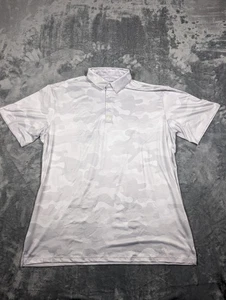 Camisa Polo Pins & Aces Para Hombres 3XL Blanca Camuflada Golf Rendimiento Ligera Elastizada - Imagen 1 de 6
