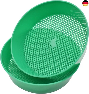 2 Stück Gartensieb Bodensieb Sandsieb Kunststoff Garten Stein Sand Boden Erde  - Bild 1 von 4