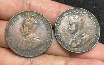 1924 Hong Kong One Penny 2 Coins Lot - Image 1 of 4