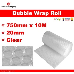 P20 Clear Bubble wrap Air Cushioning Roll 750mm x 10Metre (20mm) Large Bubble - Picture 1 of 2