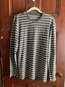 American Eagle Mens Long Sleeve Striped Shirt  Athletic Fit Size Large - Picture 1 of 5