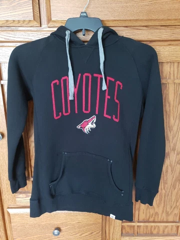 Men's NHL Arizona Coyotes Fanatics Black Hooded Sweatshirt Sz. S Cover