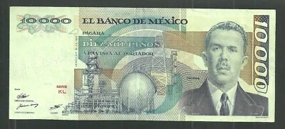 1985 Mexico 10,000 Diez Mil Pesos Pick #98 World Banknote Currency Paper Money - Image 1 of 2