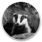 2 x Vinyl Stickers 15cm (bw) - Badger Sett Wildlife Animal  #36727