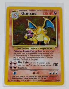Pokemon TCG Charizard Base Set 4/102 Holo Unlimited Rare 1999 Pokémon - Picture 1 of 24