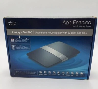 Cisco LINKSYS EA4500 Wi-Fi Home Base Dual-Band N900 Router Gigabit & USB - Image 1 of 4