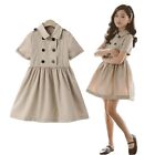Girl's Dress Trench Coat Dress Size 6/7 Lightweight Khaki Beige NWOT