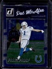 2016 Donruss Pat McAfee Silver Press Proof #100/100 Colts