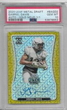2020 leaf metal draft gabriel davis buffalo bills autograph gold mojo 1/1 psa 10