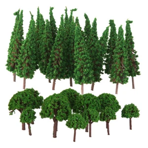100 packs Green Model Trees 1/100 OO Scale Mini Landscape Scenery Layout - Picture 1 of 12