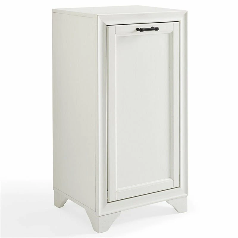 Crosley Furniture Tara Linen Hamper Vintage White