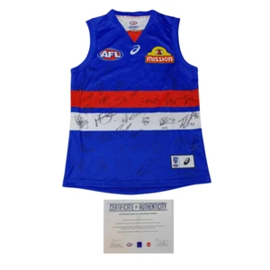 Western Bulldogs Football Club 2019 AFL Equipo Oficial Firmado Guernsey - Imagen 1 de 1