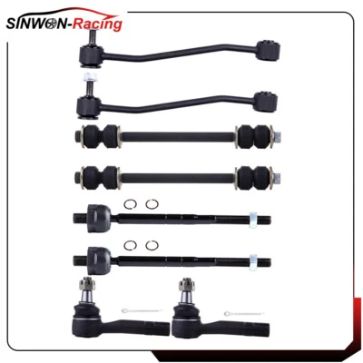 Barra estabilizadora de dirección delantera trasera interior exterior extremo de varilla de amarre para Ford Ranger 1998-03 8 piezas Foto 1 de 4