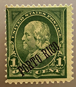 US Possessions Puerto Rico Scott 210 Franklin Stamp 1900 Issue MH OG VF
