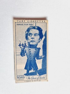 ANTON WALBROOK TURF CIGARETTES 1949 FAMOUS FILM STARS #22 OF 50 CARD RACING