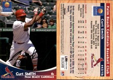 Curt Smith Signed 2009 Grandstand Palm Beach Cardinals #NNO31 Card Auto AU