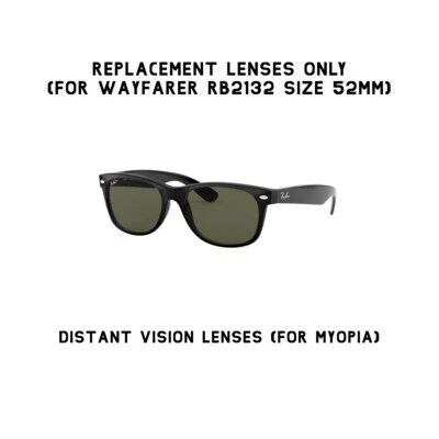 Lentes de repuesto Ray-Ban Wayfarer RB2132 52 mm lentes tintadas de visión a distancia Foto 1 de 4