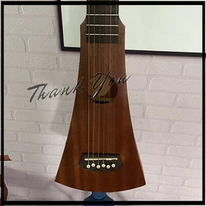 Guitarra acústica de viaje completamente sólida para mochileros cuerpo de caoba hueso tuerca y sillines🔥 - Imagen 1 de 11