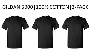 Gildan Heavy 3-PACK Cotton T-Shirt Men's Short Sleeve 5.3 oz 5000 S-3XL - Picture 1 of 2