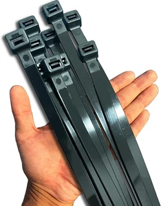 40 Pack 20" Heavy Duty Black Zip Ties, 250Lb Cable Ties for Outdoor & Large Proj - Picture 1 of 19