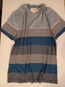 An Original Penguin By Munsingwear Mens T-Shirt Blue Navy Casual Stripe Size L/G - Picture 1 of 15