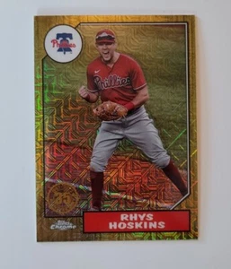 2022 Series 2 1987 Topps Chrome #T87C2-10 - RHYS HOSKINS - Philadelphia Phillies - Picture 1 of 2