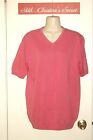 BASIC HOUSE 100 Womens Knit Top Sweater 100% Cotton Pink Short Sleeves 1X 