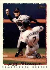 1995 Topps Atlanta Braves Baseball Card #414 Jeff Blauser