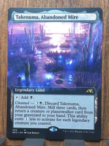 MTG Takenuma, Abandoned Mire (Extended Art) Kamigawa: Neon Dynasty NM - Picture 1 of 3