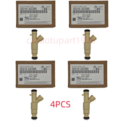 Inyector de combustible 4 piezas para Hyundai Azera Sonata Kia K5 Sportage 2,4 L 353102G350 Foto 1 de 4