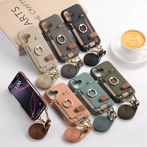 For iPhone 16/15/14 Series Case w/Card Slot, Stand Multi-Functional Phone Holder - Bild 1 von 31