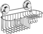 Powerful Vacuum Suction Cup Shower Caddy Basket for Shampoo - Combo Organizer