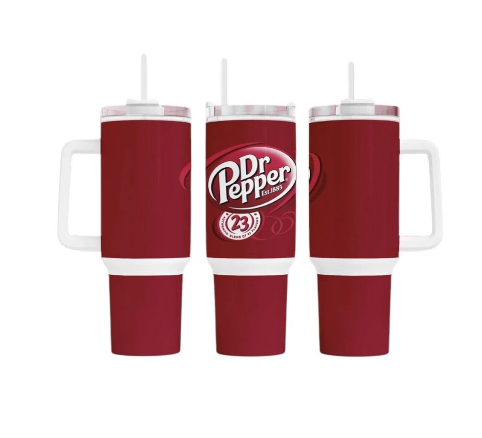 Handmade 40oz Stainless Steel Tumbler -Dr. Pepper-Dr.Pepper Lovers~Soda~Gift - Image 1 of 1