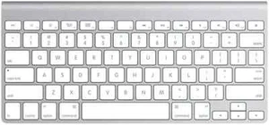 Apple Wireless Keyboard with Bluetooth MC184LL/A, Silver - Picture 1 of 5