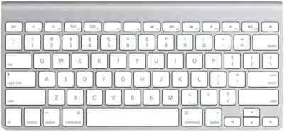 Apple Ergonomic Wireless Keyboard with Bluetooth MC184LL/A Silver - Image 1 of 4