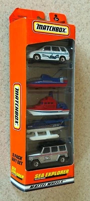 MATCHBOX SEA EXPLORER Five Pack (1998 Mattel Toys) -- Diecast Vehicles -- Sealed - Image 1 of 2