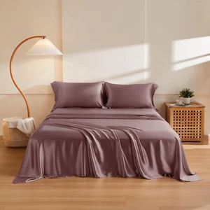 Silk Sheet Set 4 Pcs, 6A+ Top Grade 100% Natural Mulberry Silk Bed Sheets, Luxur - Picture 1 of 7
