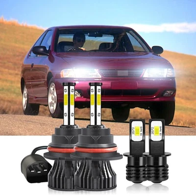 For Nissan 200SX 1995-1997 6000K LED Headlight High Low + Fog Lights Bulbs Combo - Image 1 of 4