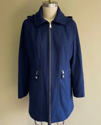 Michael Kors Темно-синий шерстяной бушлат - Изображение 1 из 4