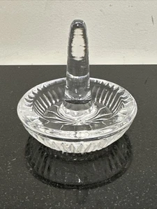 VTG Waterford Crystal Glass Jewelry Ring Holder 3"x 3" Starburst Vertical Cuts. - Picture 1 of 12