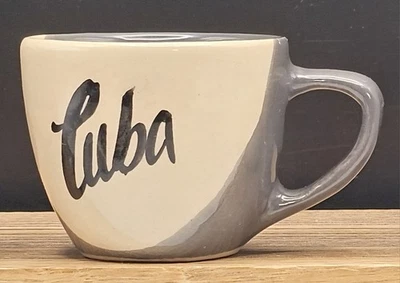 CUBA Ceramic Souvenir Espresso Cup  Brown and Gray - Image 1 of 4