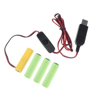 6V AA Battery Eliminators USB Power Supply Replace 4x 1.5V AA with Switches - Picture 1 of 8