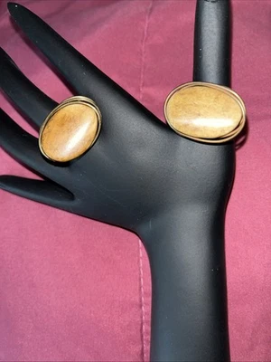 Anillo de piedras preciosas de jaspe océano hecho a mano antiguo envoltura de alambre joyería de cobre talla 7 Foto 1 de 4