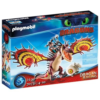 Playmobil How to Train your Dragon Racing: Snotlout and Hookfang 14pc Playset 70 - image 1 of 4