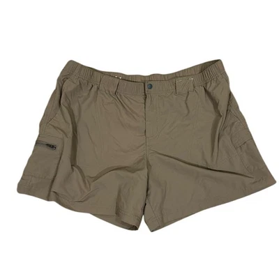 Columbia XL Mujer Senderismo Aire Libre Pantalones Cortos Beige Cintura Elástica Carga Gorpcore Foto 1 de 4